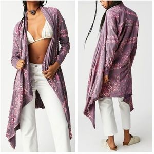 MAGNOLIA PEARL Stargazer Ithaca Karesa Cardigan NEW Purple Pink Bandana Print